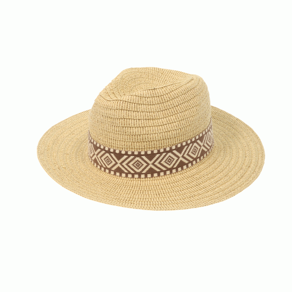 Natural Panama Hat with Woven Band